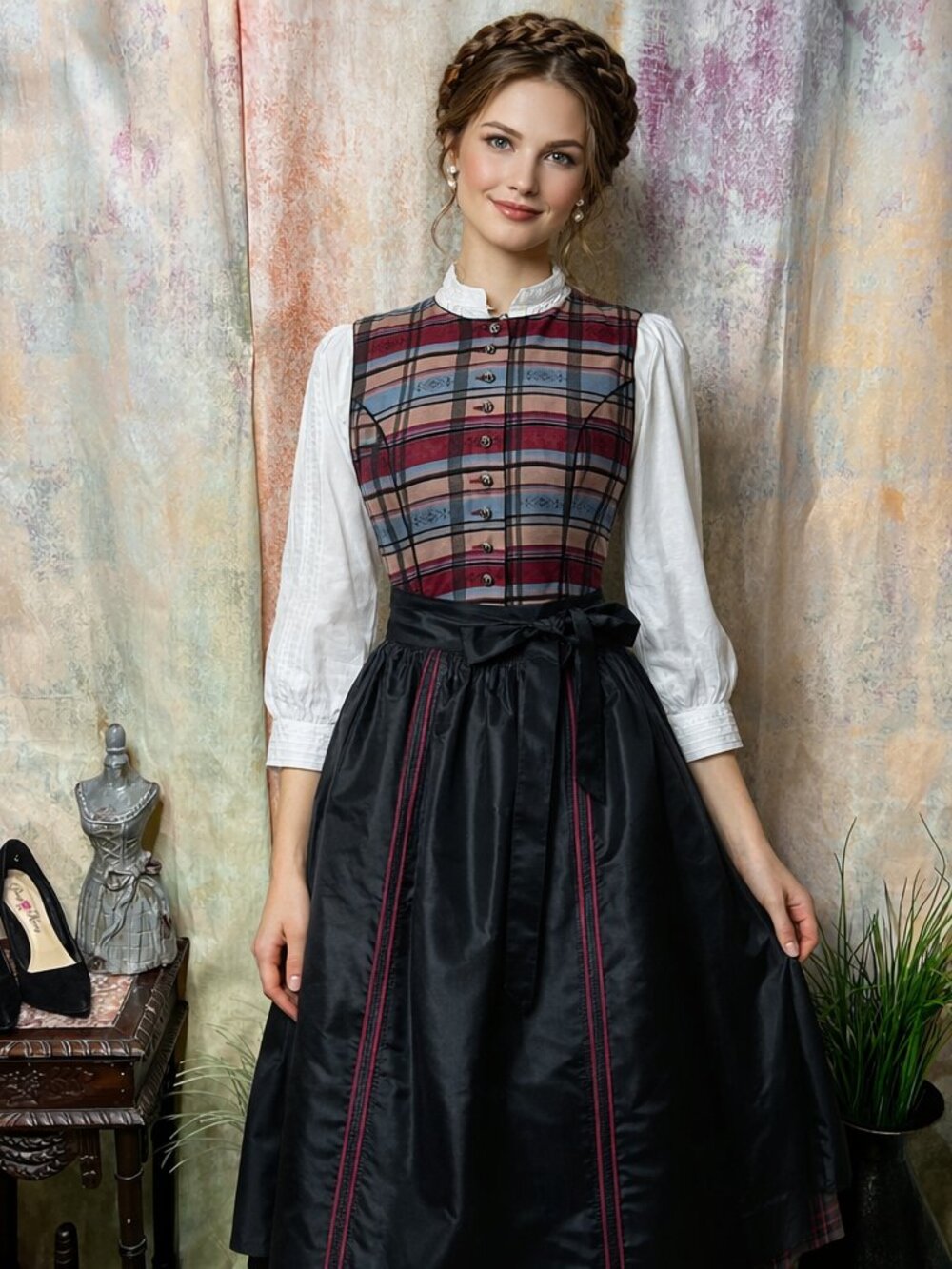 VTG📌 Isola Original traditional high-quality Austrian Dirndl w/ Blouse & Apron